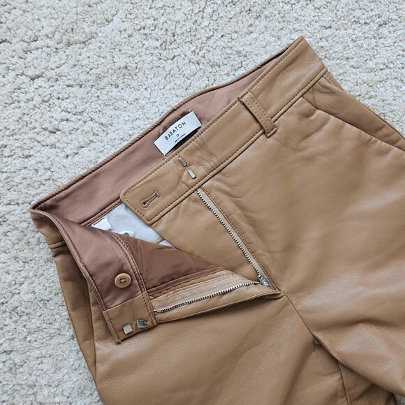 Babaton Command Pant | Camel | Size 0 | Vegan Leather - Picture 2 of 4